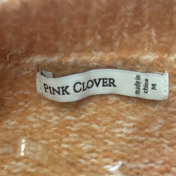 Pink Clover Coral Marled Crewneck Sweater | Size M - Picture 4 of 7
